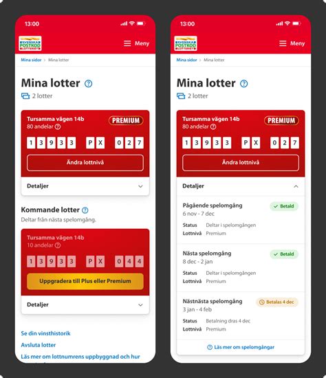 postkodlotteriet mina lotter